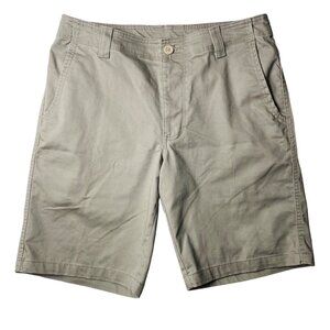 Columbia Khaki Shorts Men Sz 32 Gray Regular Fit 10” Inseam Hiking Climbing